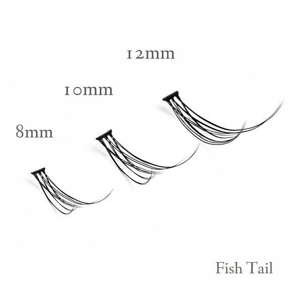 Set of Individual Eyelashes - Fishtail Style